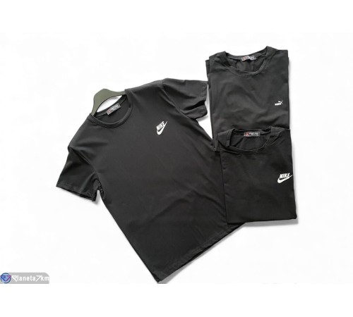 Футболка чоловіча на літо (5 шт. р.сетка 50-58) чорний  "Peton"