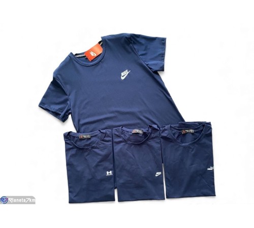 Футболка чоловіча на літо (5 шт. р.сетка 50-58) синій  "Peton"