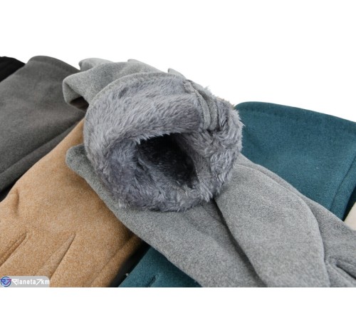 Рукавички жіночі на зиму (12 шт. р.сетка 6,5-8,5) мікс  "RUBIBAS"