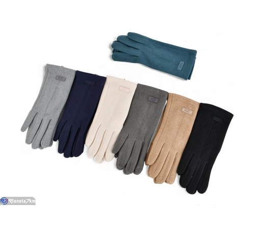 Рукавички жіночі на зиму (12 шт. р.сетка 6,5-8,5) мікс  "RUBIBAS"