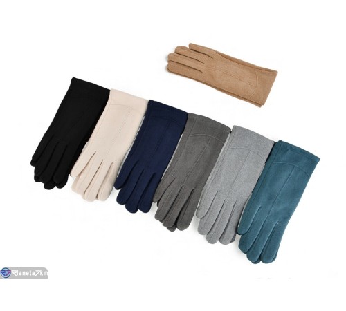 Рукавички жіночі на зиму (12 шт. р.сетка 6,5-8,5) мікс  "RUBIBAS"