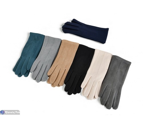 Рукавички жіночі на зиму (12 шт. р.сетка 6,5-8,5) мікс  "RUBIBAS"