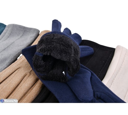 Рукавички жіночі на зиму (12 шт. р.сетка 6,5-8,5) мікс  "RUBIBAS"