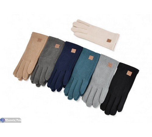 Рукавички жіночі на зиму (12 шт. р.сетка 6,5-8,5) мікс  "RUBIBAS"