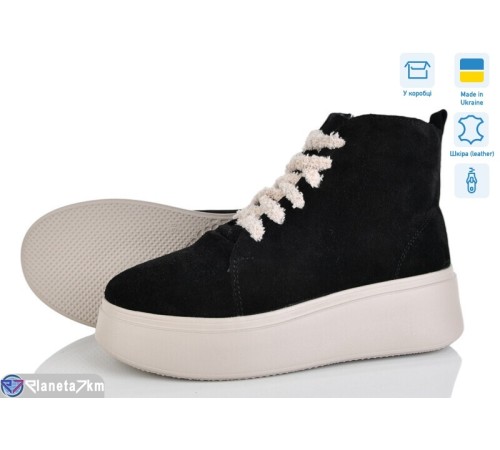 Черевики жіночі на зиму (6 пар р.37-40) чорний  "Linda"