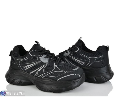 Кросівки жіночі на весну/осінь (8 пар р.36-41) чорний  "LOREDANA"