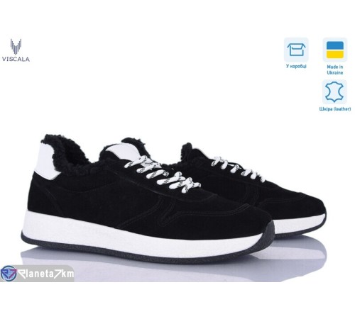Кросівки жіночі на зиму (6 пар р.36-41) чорний  "Viscala"