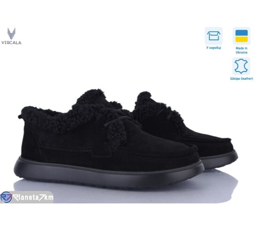 Туфлі жіночі на зиму (6 пар р.36-41) чорний  "Viscala"