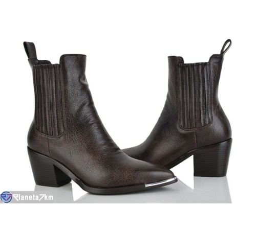 Черевики жіночі на весну/осінь (6 пар р.36-40) коричневий  "MARADONA"