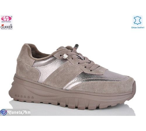 Кросівки жіночі на весну/осінь (8 пар р.36-40) коричневий  "Gukkcr"