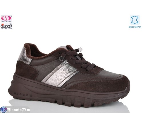 Кросівки жіночі на весну/осінь (8 пар р.36-40) коричневий  "Gukkcr"