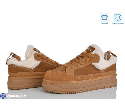Кросівки жіночі на зиму (6 пар р.36-40) коричневий  "Mirella"