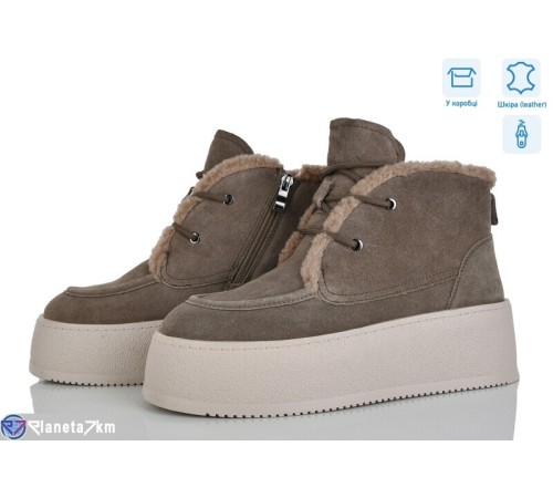 Черевики жіночі на зиму (8 пар р.36-41) хакі  "Mirella"