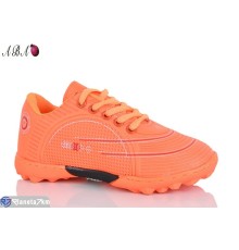 Футбольне взуття дитяче на весну/осінь (6 пар р.31-36) оранжевий  "Aba"