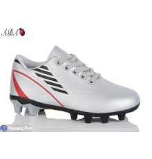 Футбольне взуття дитяче на весну/осінь (6 пар р.31-36) срібний  "Aba"