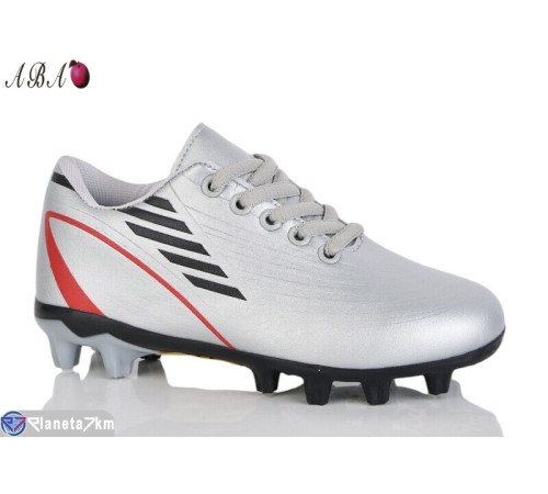 Футбольне взуття дитяче на весну/осінь (6 пар р.31-36) срібний  "Aba"