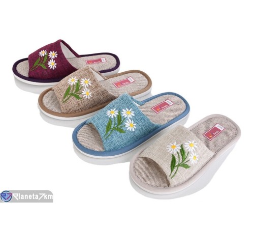 Тапки жіночі на весну/осінь (12 пар р.36-41) мікс  "LUCKY"