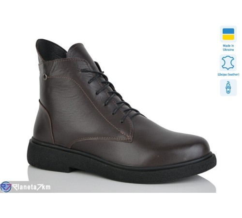 Черевики жіночі на зиму (6 пар р.37-41) коричневий  "LIKA"