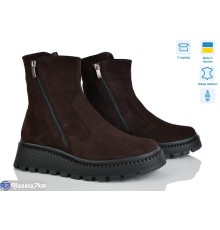 Черевики жіночі на зиму (6 пар р.36-41) коричневий  "ERIKA"