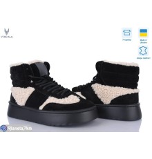 Черевики жіночі на зиму (6 пар р.36-41) чорний  "Viscala"