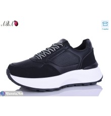 Кросівки жіночі на весну/осінь (8 пар р.36-41) чорний  "Aba"