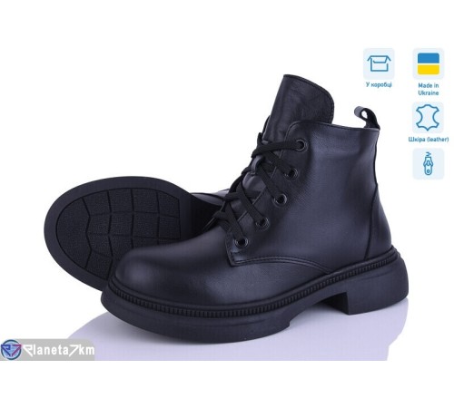 Черевики жіночі на весну/осінь (6 пар р.37-40) чорний  "Linda"