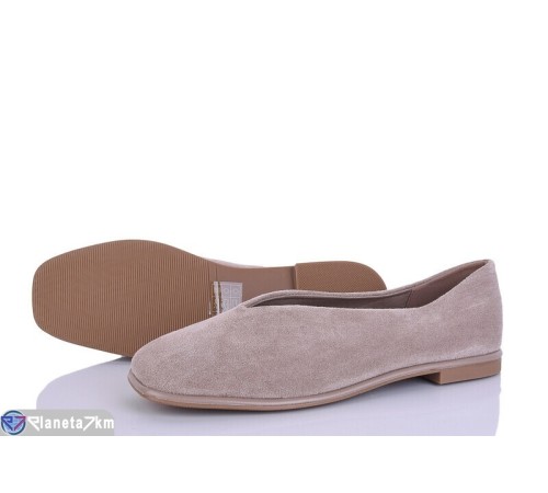 Балетки жіночі на весну/осінь (8 пар р.36-41) бежевий  "LOREDANA"