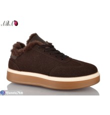 Кросівки жіночі на зиму (8 пар р.36-41) коричневий  "Aba"