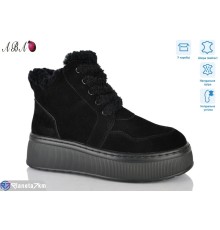 Черевики жіночі на зиму (8 пар р.36-41) чорний  "Aba"