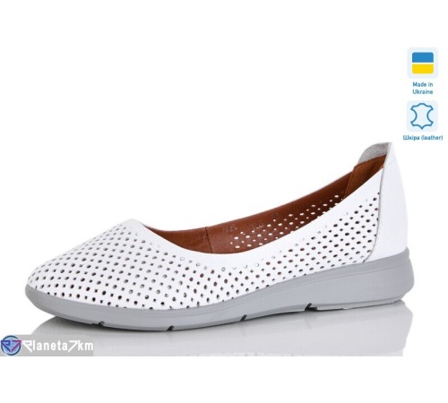 Балетки жіночі на літо (6 пар р.37-41) білий  "LIKA"