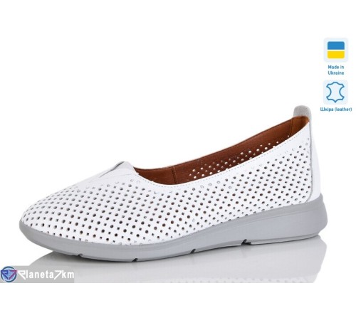 Балетки жіночі на літо (6 пар р.37-41) білий  "LIKA"