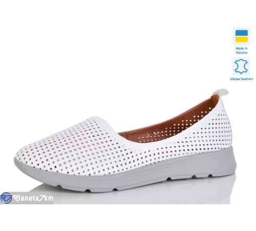 Балетки жіночі на літо (6 пар р.37-41) білий  "LIKA"