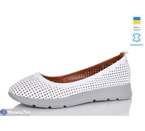 Балетки жіночі на літо (6 пар р.37-41) білий  "LIKA"