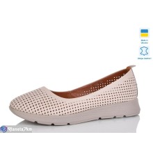 Балетки жіночі на літо (6 пар р.37-41) коричневий  "LIKA"