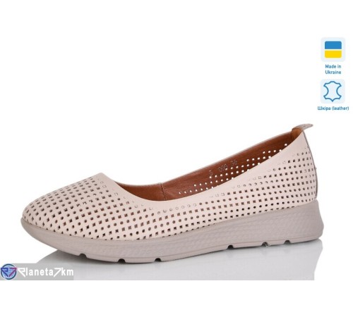 Балетки жіночі на літо (6 пар р.37-41) коричневий  "LIKA"