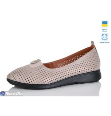 Балетки жіночі на літо (6 пар р.37-41) коричневий  "LIKA"