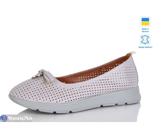 Балетки жіночі на літо (6 пар р.37-41) сірий  "LIKA"