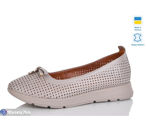 Балетки жіночі на літо (6 пар р.37-41) коричневий  "LIKA"