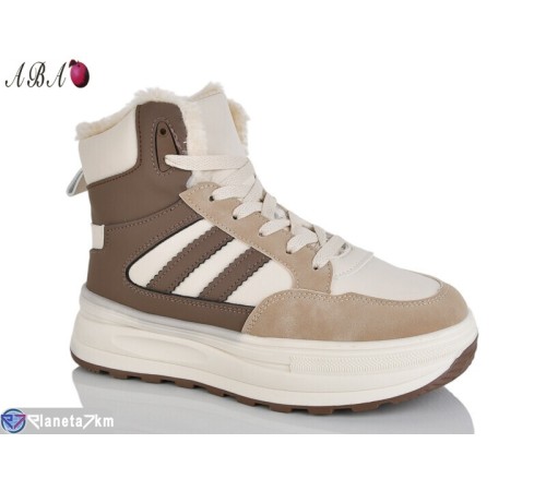 Кросівки жіночі на зиму (8 пар р.36-41) бежевий  "Aba"