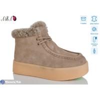 Черевики жіночі на зиму (8 пар р.36-40) коричневий  "Aba"