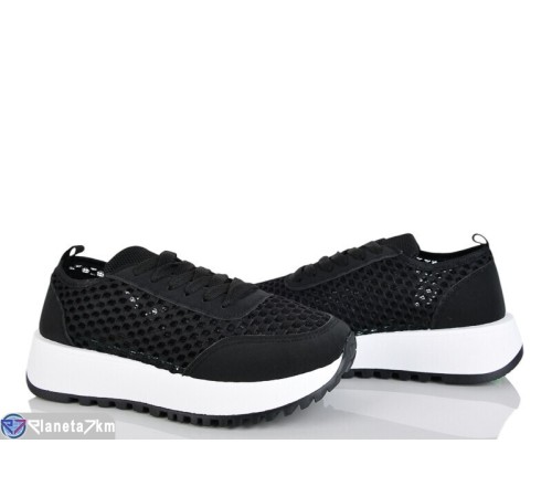 Кросівки жіночі на літо (8 пар р.36-41) чорний  "LOREDANA"