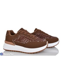 Кросівки жіночі на весну/осінь (8 пар р.36-41) коричневий  "LOREDANA"