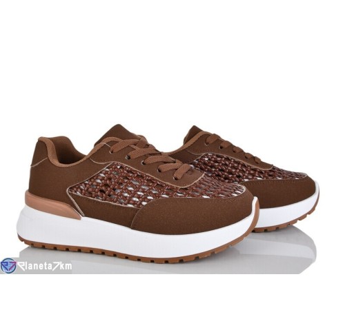 Кросівки жіночі на весну/осінь (8 пар р.36-41) коричневий  "LOREDANA"
