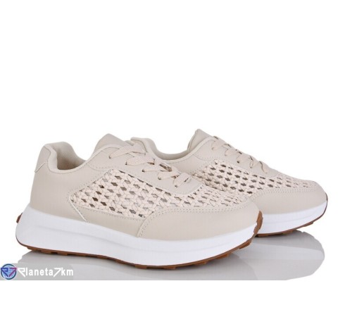 Кросівки жіночі на весну/осінь (8 пар р.36-41) бежевий  "LOREDANA"