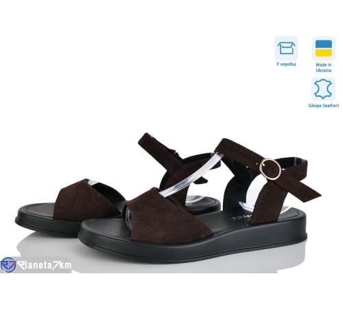 Босоніжки жіночі на літо (8 пар р.36-41) коричневий  "FOX"