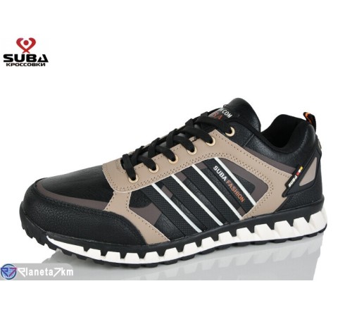 Кросівки чоловічі на весну/осінь (8 пар р.41-46) чорний  "SUBA"