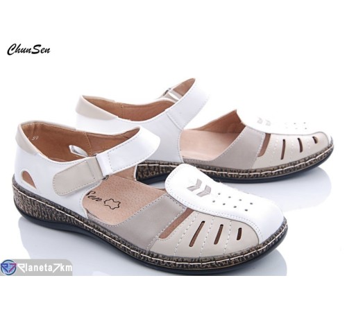 Босоніжки жіночі на літо (8 пар р.37-42) білий  "Chunsen"