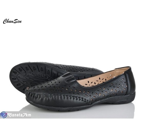 Туфлі жіночі на літо (8 пар р.37-42) чорний  "Chunsen"