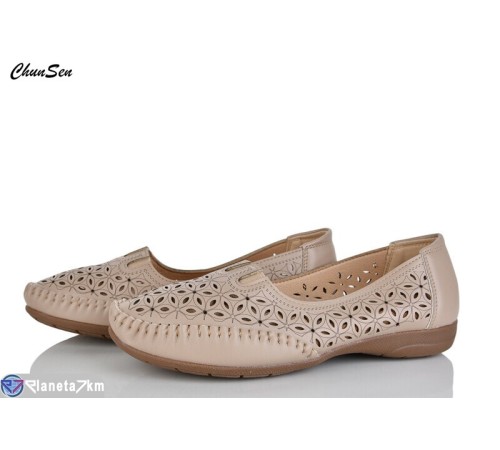 Туфлі жіночі на літо (8 пар р.37-42) коричневий  "Chunsen"