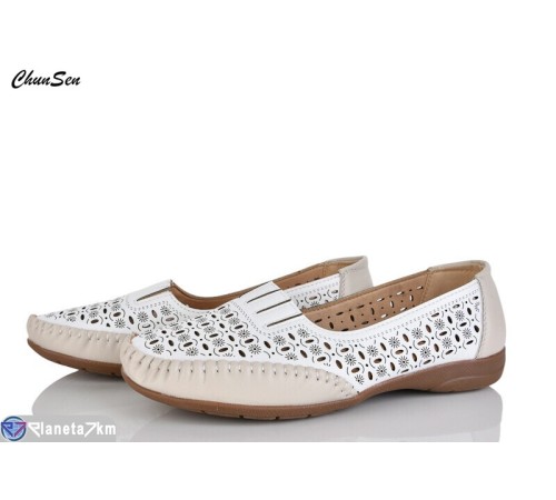 Туфлі жіночі на літо (8 пар р.37-42) білий  "Chunsen"